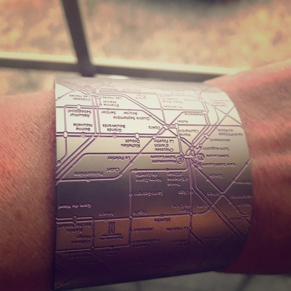 Paris Metro Subway Map Braclet